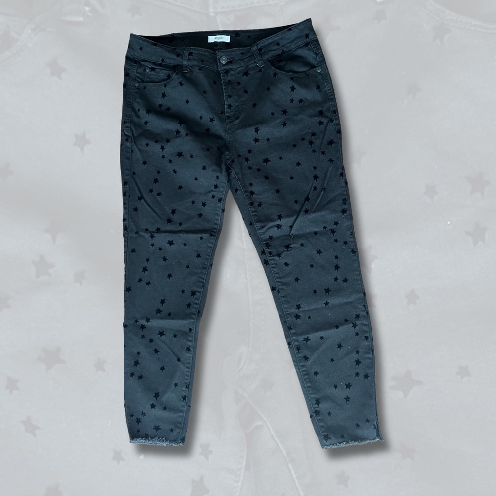 Kensie Black Jeans with Star Design